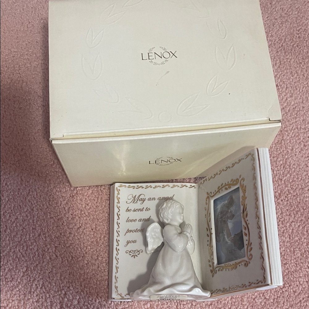 Lenox White Angel Figurine with Book